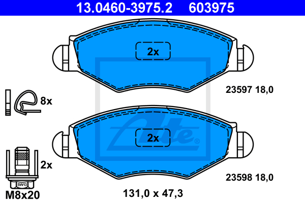 Alternativ bild 0 för Bromsbelägg ATE