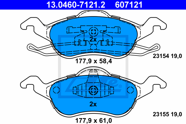 Alternativ bild 0 för Bromsbelägg ATE