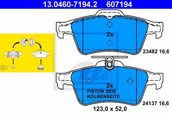 Alternativ bild 0 för Bromsbelägg ATE