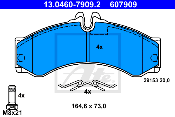 Alternativ bild 0 för Bromsbelägg
