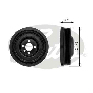 Alternativ bild 0 för Vevaxelremskiva Gates