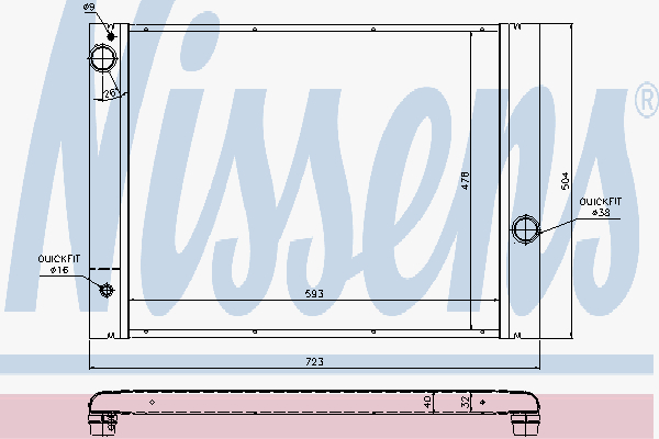 Alternativ bild 0 för Kylare Nissens