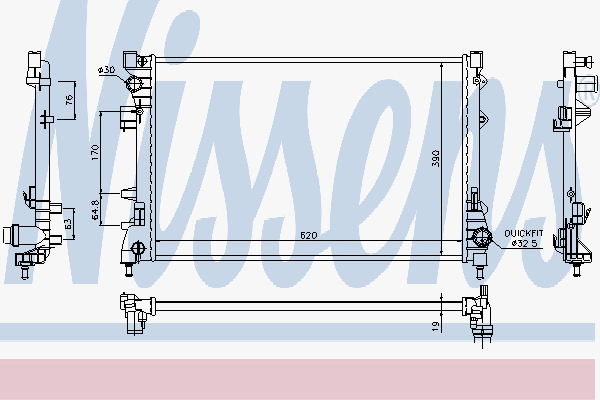 Alternativ bild 0 för Kylare Nissens