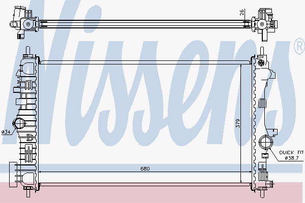 Alternativ bild 0 för Kylare Nissens