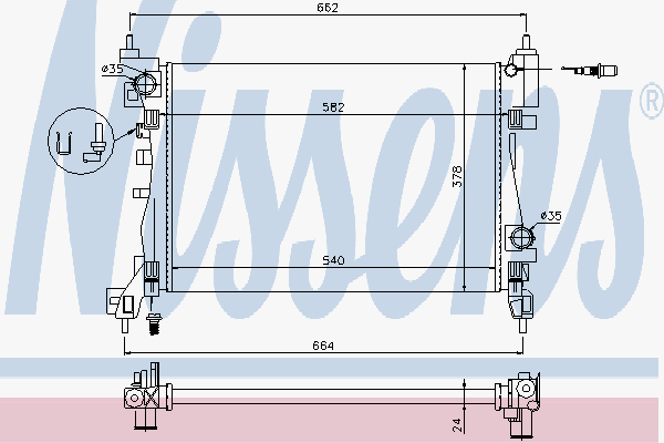 Alternativ bild 0 för Kylare Nissens