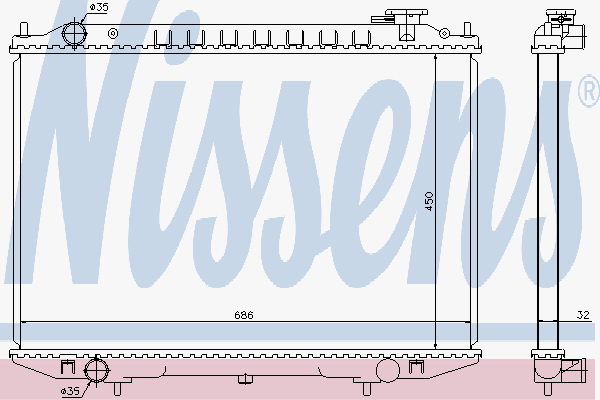 Alternativ bild 0 för Kylare Nissens