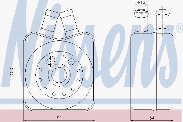 Alternativ bild 0 för Oljekylare Nissens