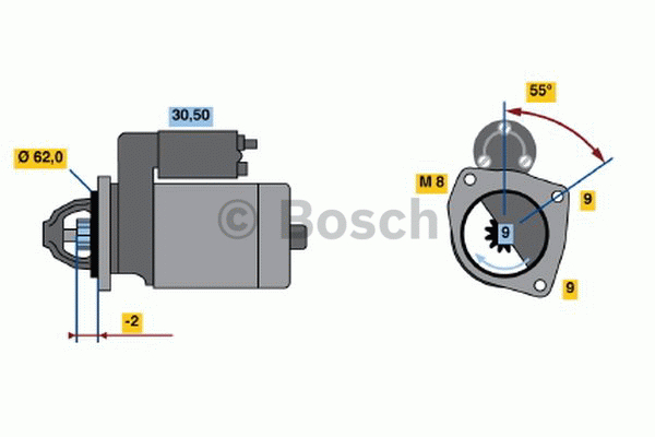 Alternativ bild 0 för Startmotor Bosch