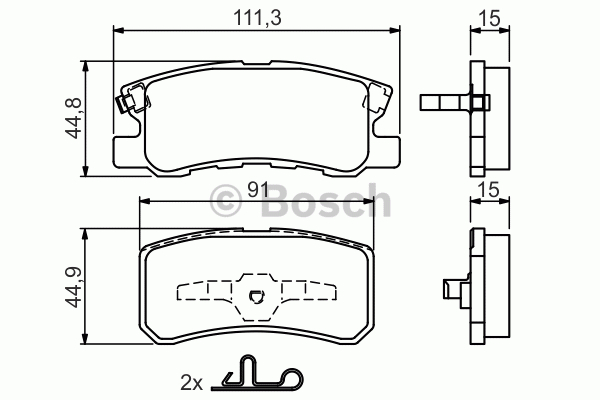 Alternativ bild 0 för Bromsbelägg Bosch