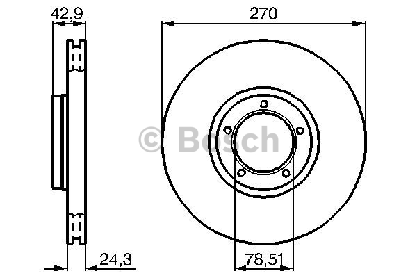 Alternativ bild 0 för Bromsskiva Bosch
