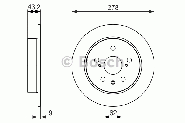 Alternativ bild 0 för Bromsskiva Bosch