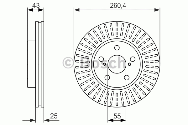 Alternativ bild 0 för Bromsskiva Bosch