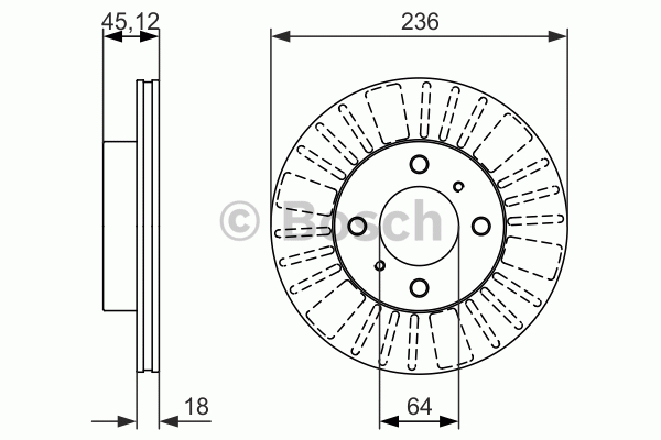 Alternativ bild 0 för Bromsskiva Bosch