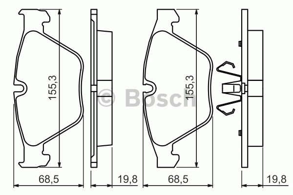 Alternativ bild 0 för Bromsbelägg Bosch