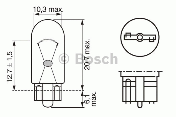 Bosch Pure Light WS - Glödlampa W5W 5W 12 V
