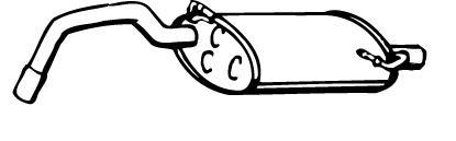 Alternativ bild 0 för Bakre ljuddämpare