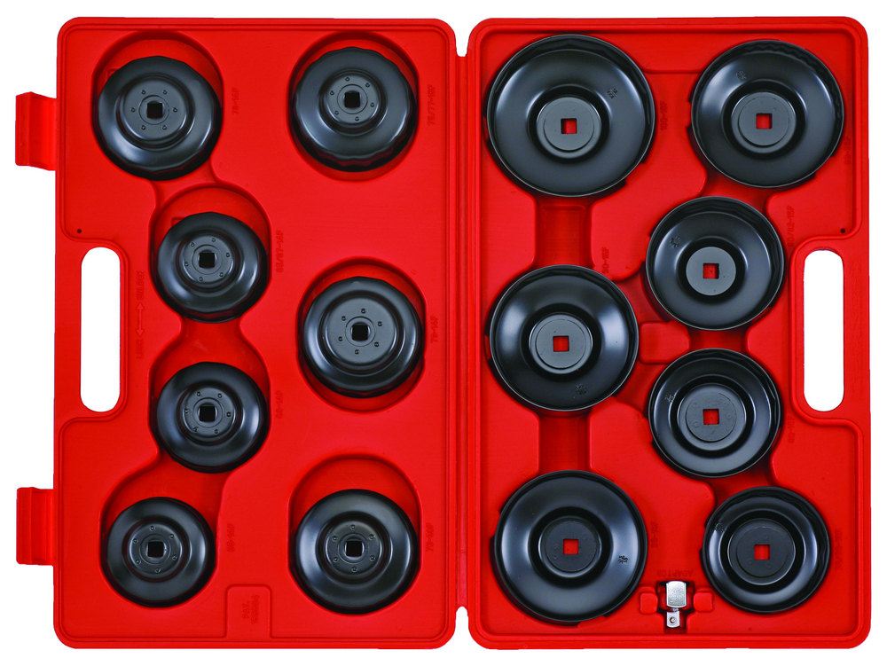 Oljefilterverktygssats 3/8-1/2" 65-100mm 15-Delar Sonic