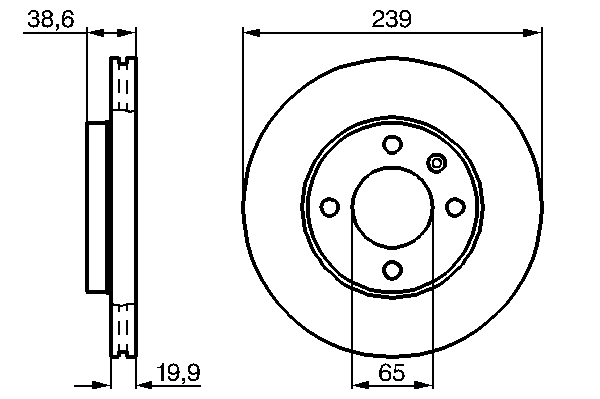 Alternativ bild 0 för Bromsskiva Bosch