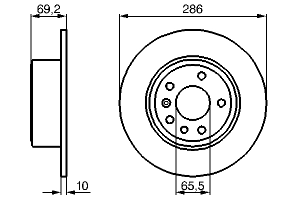Alternativ bild 0 för Bromsskiva Bosch