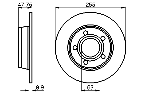Alternativ bild 0 för Bromsskiva Bosch