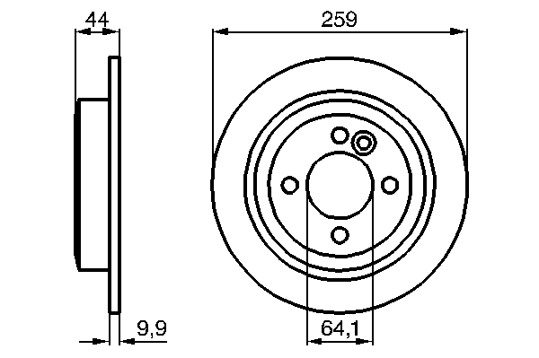 Alternativ bild 0 för Bromsskiva Bosch