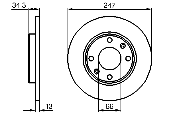 Alternativ bild 0 för Bromsskiva Bosch