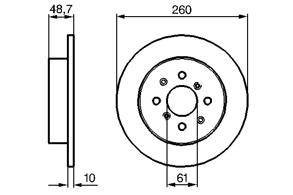 Alternativ bild 0 för Bromsskiva Bosch