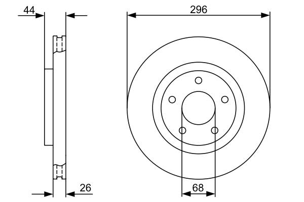 Alternativ bild 0 för Bromsskiva Bosch