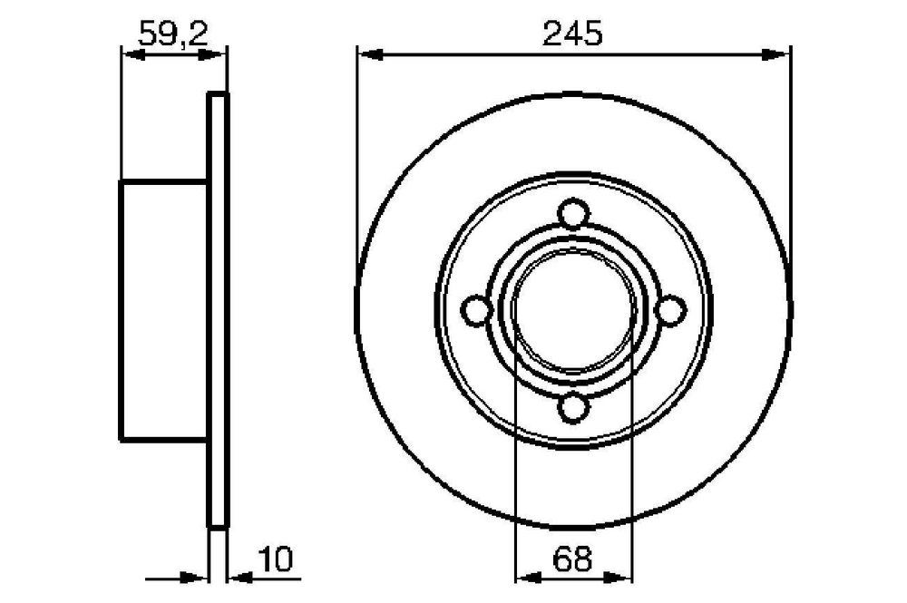 Alternativ bild 0 för Bromsskiva Bosch