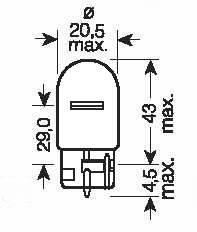 Osram Original - Glödlampa W21W 21W 12 V 1-pack