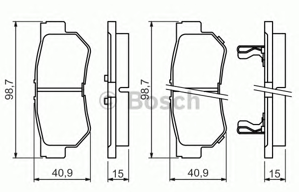 Alternativ bild 0 för Bromsbelägg Bosch