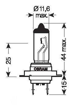 Osram Original - Glödlampa H7 70W 24 V 1-pack