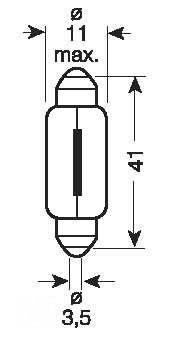 Alternativ bild 0 för Osram Original - Festoon - 5W - 12V