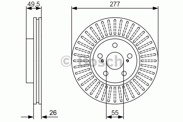Alternativ bild 0 för Bromsskiva Bosch