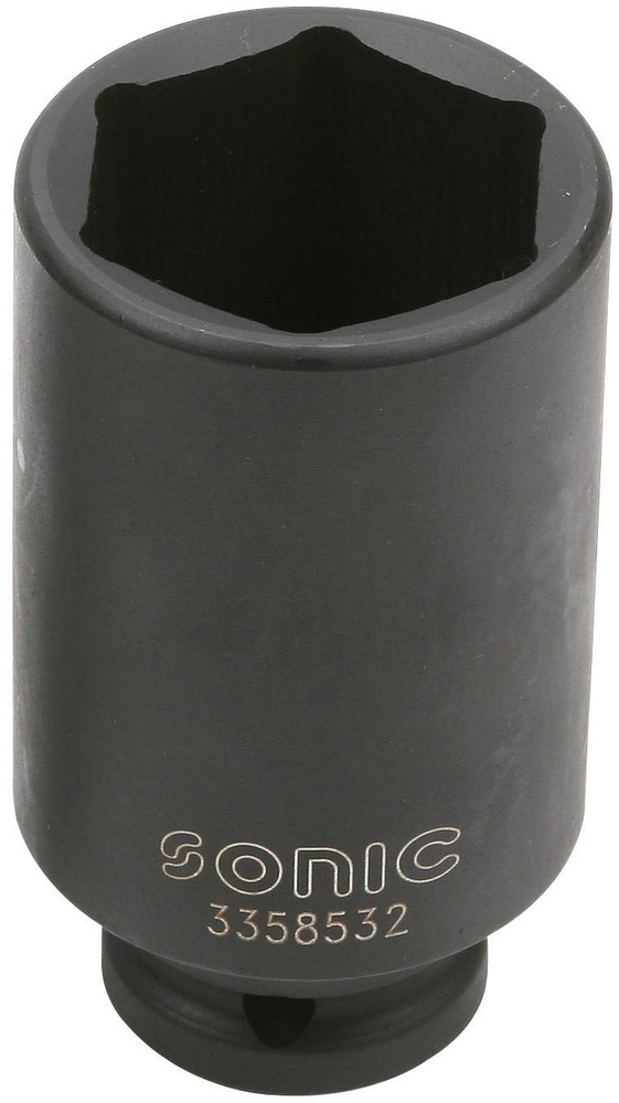 Krafthylsa 1/2" 6-kant 22 mm Lång