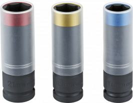 Hjulhylssats Kraft 1/2" Med Skydd 17, 19 & 21mm Sats Sonic