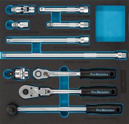 Hylsnyckeltillbehör 1/2" 10-Delar ProMeister