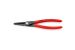 Precisionslåsringstång för innerringar i borrhål med plastöverdrag som ger säkert grepp grå, försedd med korrosionsskydd 225 mm Knipex