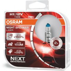 Osram Night Breaker Laser - Glödlampa H1 55W 12 V 2-pack