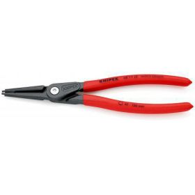 Precisionslåsringstång för innerringar i borrhål med plastöverdrag som ger säkert grepp grå, försedd med korrosionsskydd 225 mm Knipex