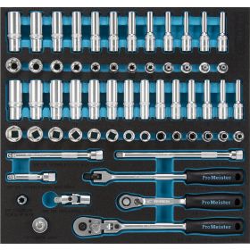 Hylsnyckelsats 3/8" 61-Delar ProMeister