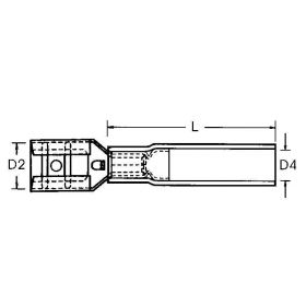 ProMeister Limflatstiftshylsa Röd 0.5-1.5 mm², 6.3x0.8 mm