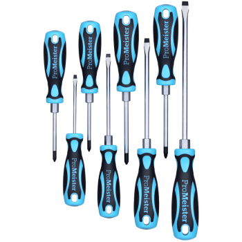 Skruvmejselsats Phillips, Pozidriv & Spår 8-Delar ProMeister
