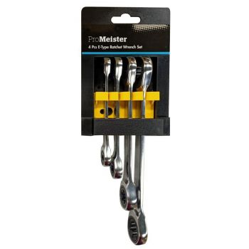 Ringspärrnyckelsats Torx E6-E24 4-Delar ProMeister