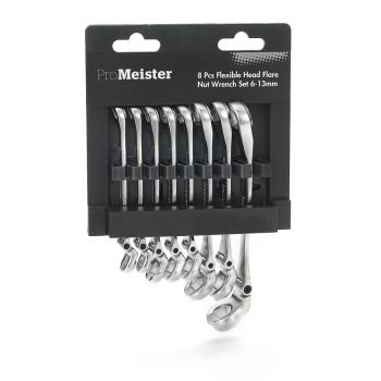 Ringnyckelsats Öppen Med Led 6-13mm 8-Delar ProMeister