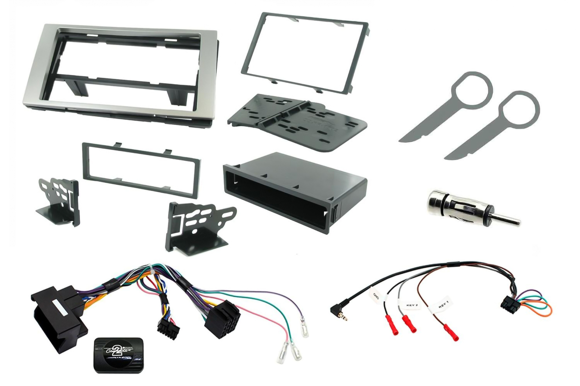 Installationskit Ford, Silver dubbel-din