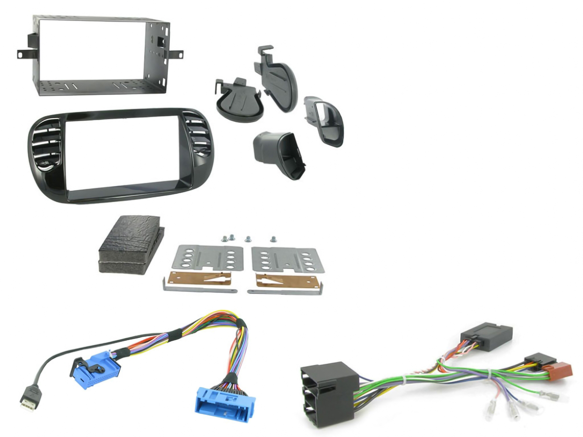 Alternativ bild 0 för Installationskit Fiat 500 2007 - 2015 Svart